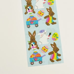 Adesivo coniglio vintage Piccolo coniglietto pasquale Adesivi Retro Uova di Pasqua Adesivi Foglio singolo Piccoli adesivi scrapbooking Carta Fare artigianato