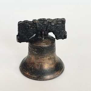Mini Brass Liberty Bell: Philadelphia Souvenir, Rustic Dinner Bell