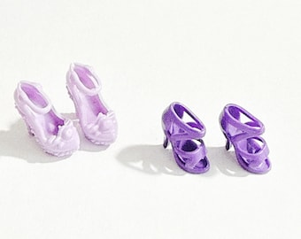 Tacones morados: zapatos para muñeca Barbie