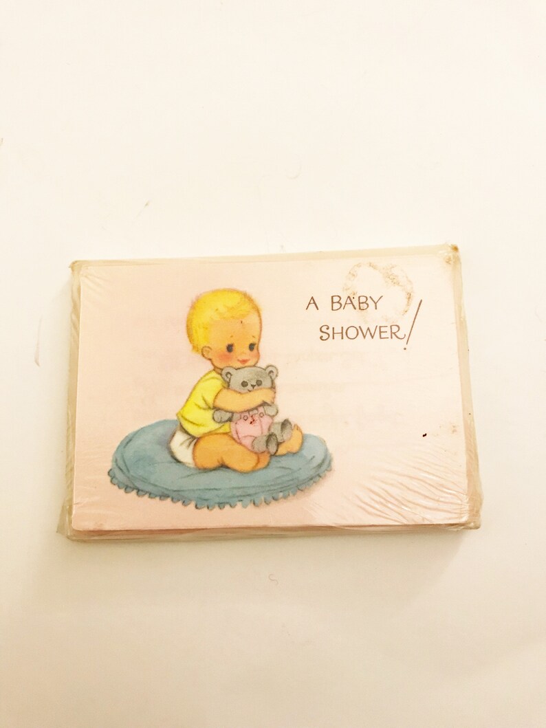 Vintage Baby Shower Invitations American Greetings Pack Of 12 Etsy