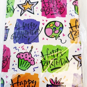 Happy Birthday GeschenkVerpackung Cupcake Zarte Gedanken Feier Wrapping Papier Party Zubehör