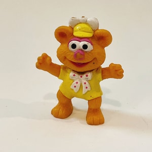 Vintage 1986 McDonalds Happy Meal Toy Baby Fozzie Bear Muppet Babies McDonalds Happy Meal Toy Retro Cake Topper Sesame Street Action Figures