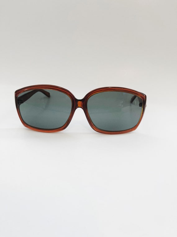 Retro Sunglasses Oversize Brown Frames Eyeglasses… - image 1