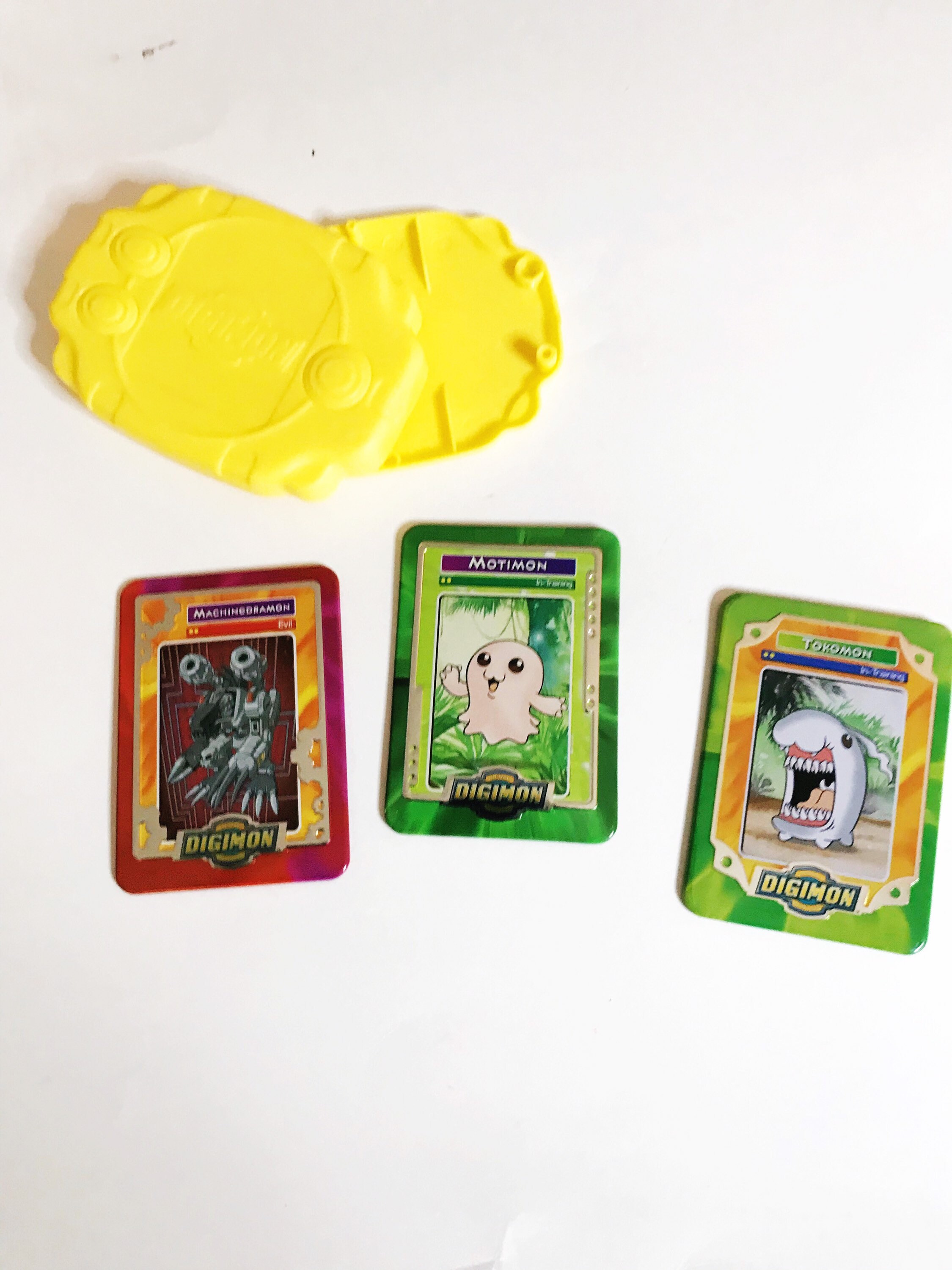 digimon metal cards Vintage Pokemon Trading Cards Tin Metal Digimon Trading Cards and Case  Machinedramon Tokomon Motimon 2000 Pokemon Nintendo Collectibles