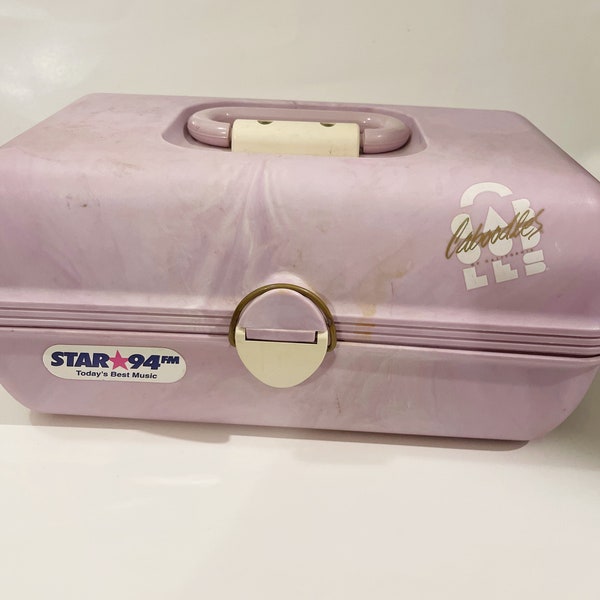 Vintage Caboodle Caboodles of California Toiletry Makeup Case Lavender Purple Marbled Vintage Makeup Organizer Purple Jewelry Box