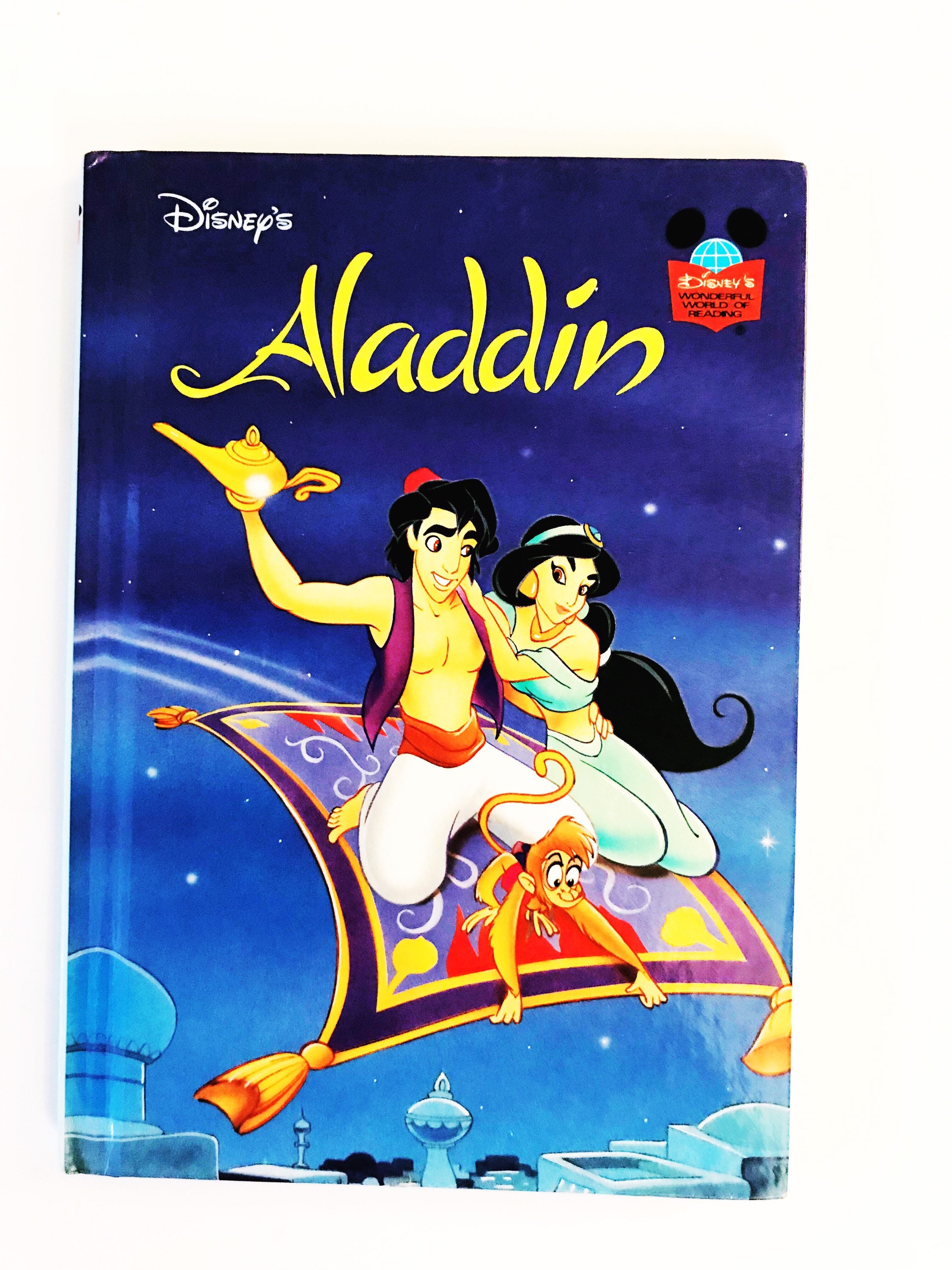 Disney Aladdin 1993 Book Hardcover Disney's Wonderful World