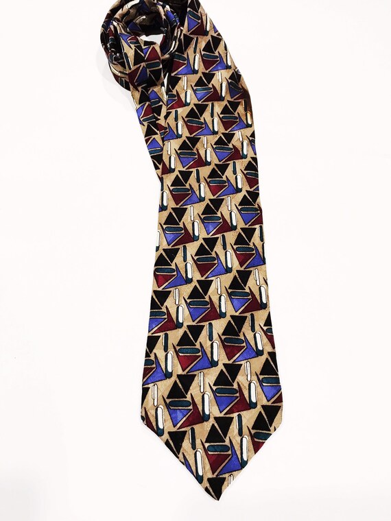 Bediende droefheid Verslijten Vintage abstracte kunst stropdas geometrische patroon stropdas - Etsy  Nederland