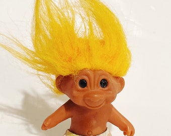 ヴィンテージ DAM Russ Troll 人形：1990年代コレクターズアイテム