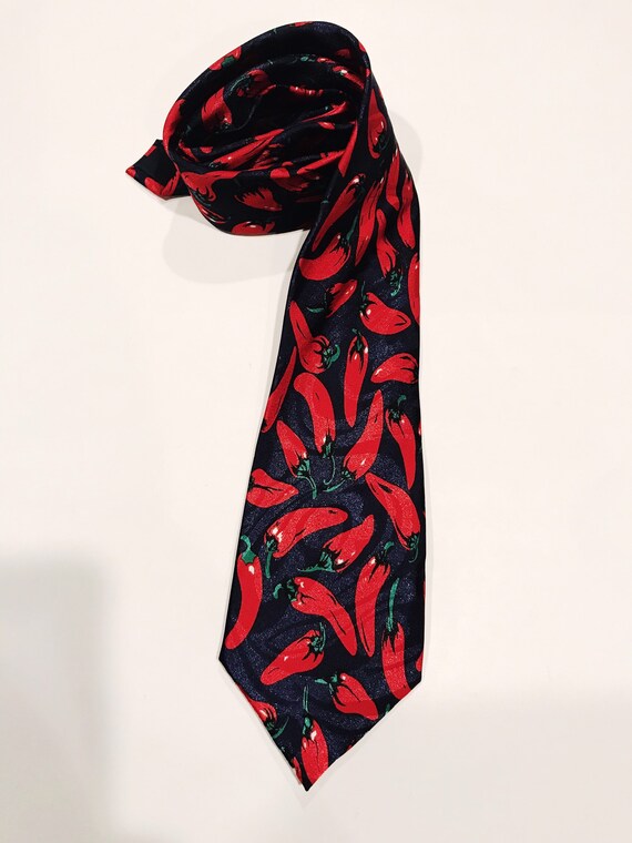 Red Chili Peppers Necktie Red Hot Chili Pepper No… - image 2