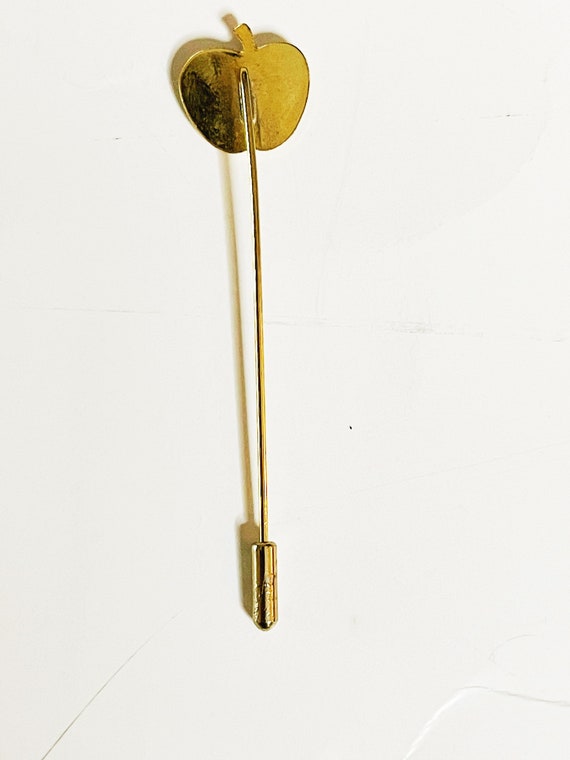 Vintage Enamel Apple Hat Stick Pin 1970's Milk Wh… - image 5
