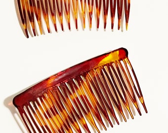 vintage années 1980 Pince à cheveux Tortue Peigne à cheveux Marron Plastique Pince à cheveux Rétro Cheveux Barrette Accessoires de cheveux Vtg Pinces à cheveux