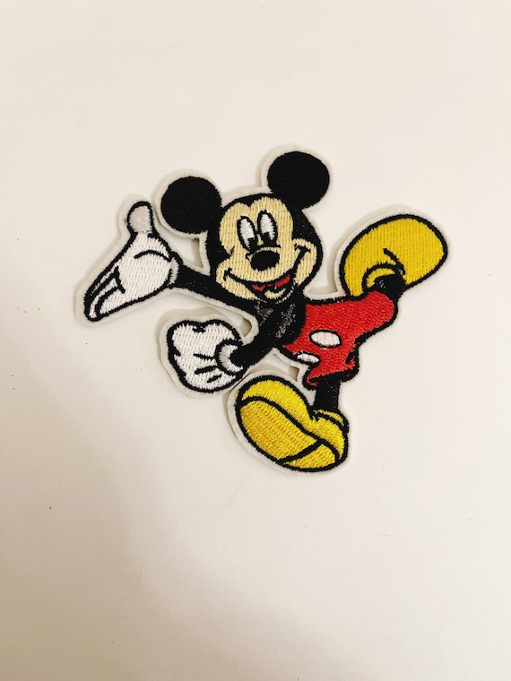 ミッキーマウス刺繍ワッペンアップリケ縫い付けアイロン接着ディズニー ミッキーマウス刺繍ワッペンアップリケ縫い付けアイロン接着ディズニー