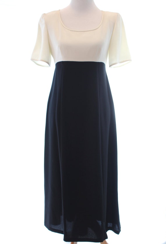 liz claiborne black and white dress