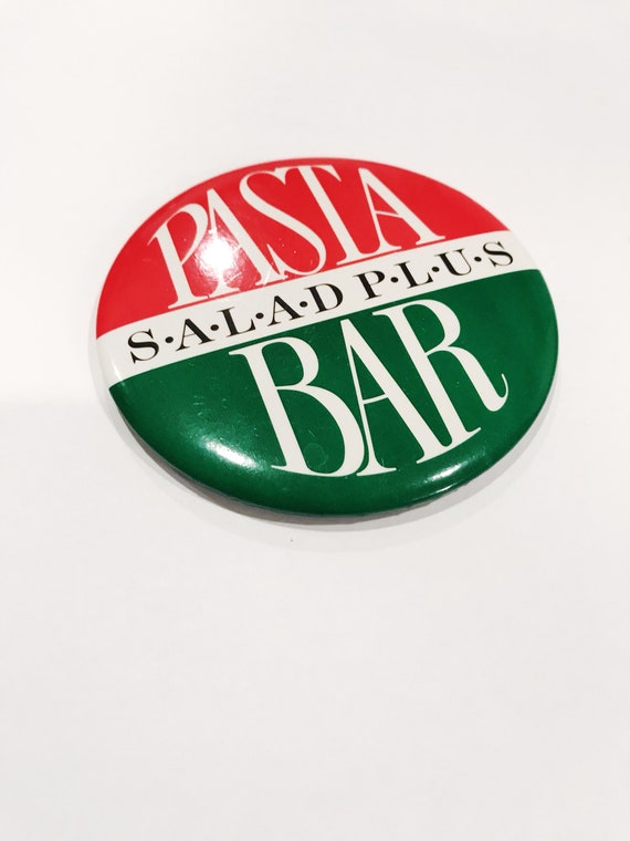 Pasta Bar Pin Back Button Sbarro Pizza Company Pi… - image 2