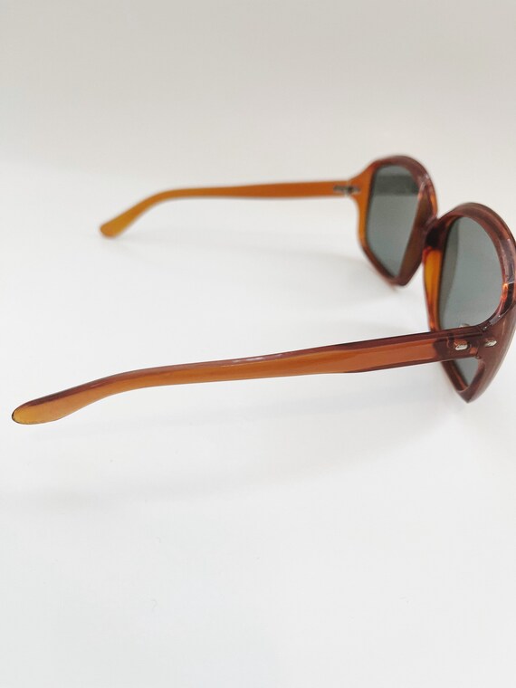 Retro Sunglasses Oversize Brown Frames Eyeglasses… - image 7