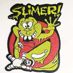 Ghostbuster Slimmer Patch Character Patch Iron On Novelty Patch Badge Applique Animation Patch Jacket Patch Slimer Embroidered Patch
