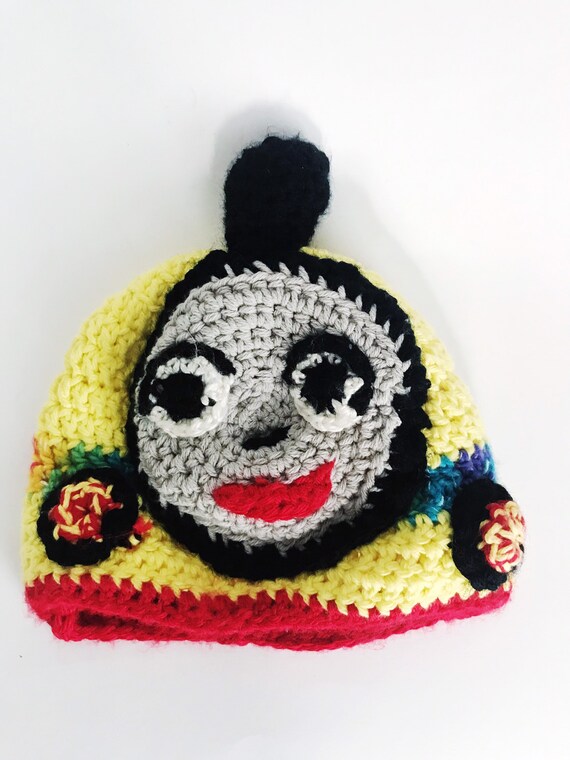 Thomas the Train Baby Crochet Hat Vintage Hand Cr… - image 6