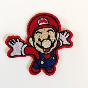 Flying Mario Iron-on Novelty Patches Gamer Sew On Patch Applique Badge Clothing Backpack Emblem Badge Mario Brothers Video Game Inspired