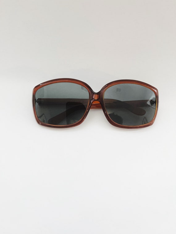 Retro Sunglasses Oversize Brown Frames Eyeglasses… - image 9