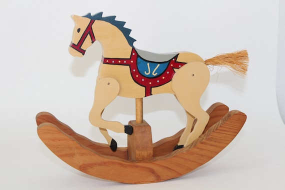 mini wooden rocking horse