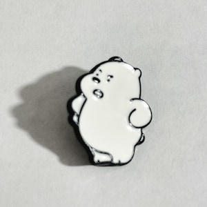 White Polar Bear Pin Angry Bear Pin White Bear Pin Cute Panda Pin Small Enamel Pin, Shirt Pin, Tie Pin, DIY Shirt Pin, Novelty Pins