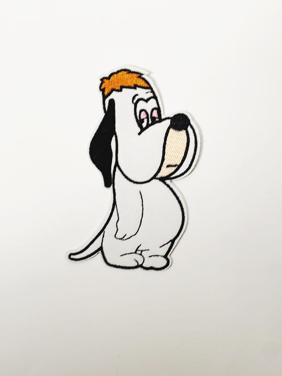 オリジナル　刺しゅう　Doggy アイロン接着タイプ ドロピー・ドッグの刺繍入りアイロンパッチ：アニメキャラクター