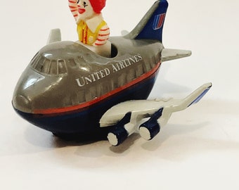 1990sマクドナルド ヴィンテージ ユナイテッド航空 コラボフィギュア 全８種 1991 ロナルド マクドナルド ユナイテッド航空 ジェット飛行機