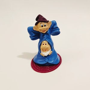 Snow White and the Seven Dwarfs Dophey and Sneezy Vintage Toy Happy Meal Toy McDonalds 3&quot; Cake Topper Disney Dopey