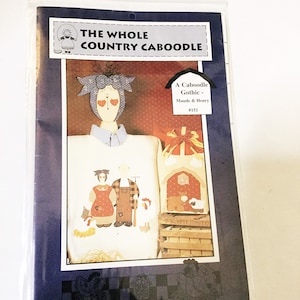 Vintage Caboodle Gothic Maude & Henry #151 Pattern The Whole Country Caboodle Sewing Quilting Patterns 1995 Leanne Anderson Design Applique