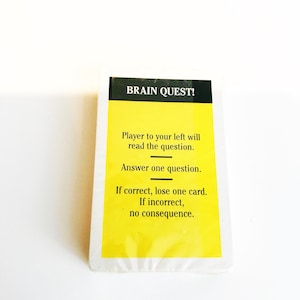 Brain Quest Card Game Deck Kids Trivia Game Cards Education Learning Home School Tools Vintage Brainteasers Brain Teasers