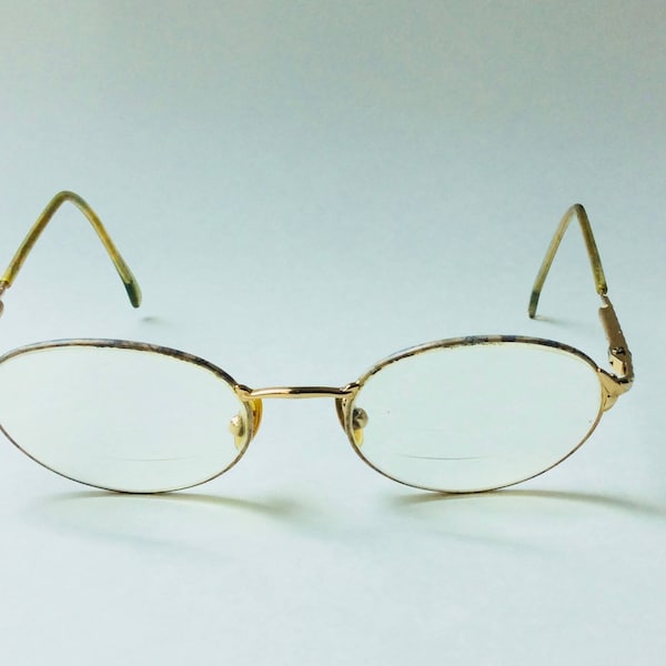 Vintage Wire Frame 90's Multicolor Oval Eyeglass Frames Size Small Spring Hinge Re-purpose Frames 120 Eyewear Retro Preppy Spectacles Elosta