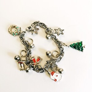Hecho a mano Navidad encanto pulsera de Navidad árbol de Santa estrella encantos pulsera de baratija