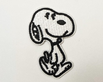 Snoopy Embroidered Patch Peanuts Cartoon Iron On Applique for Jackets Backpacks Jeans DIY Crafts Sew On Patch Iron On Patch Novelty Applique