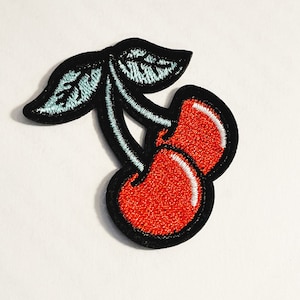 Parche de cerezas Parche de frutas Apliques Parche DIY Parche de chaqueta Parche de jeans Parche termoadhesivo Parche para coser