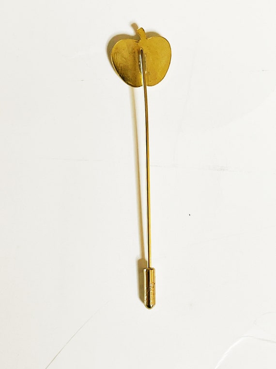 Vintage Enamel Apple Hat Stick Pin 1970's Milk Wh… - image 6