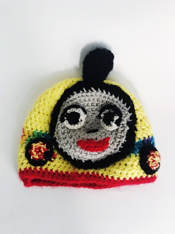 Thomas the Train Baby Crochet Hat Vintage Hand Cr… - image 3
