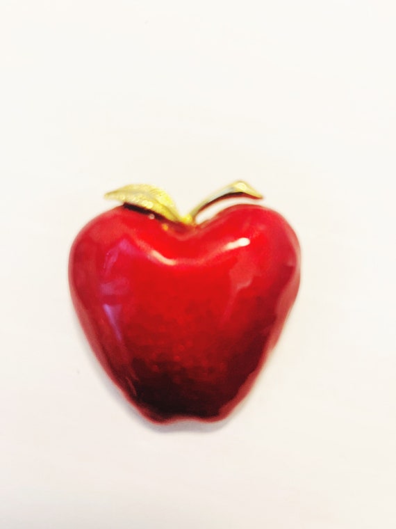 Big Red Apple Brooch Best Teacher Apple Best Teach