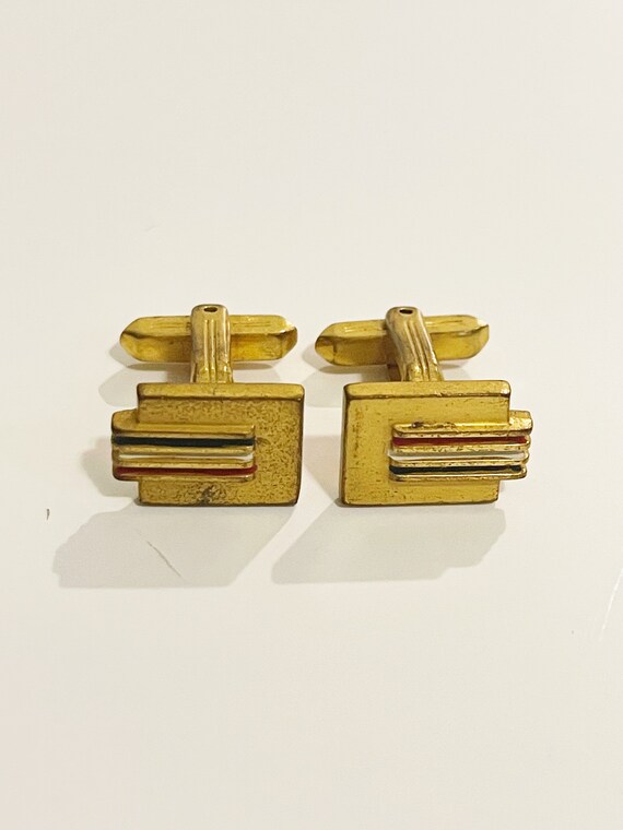 Hickok cufflinks real gold clearance