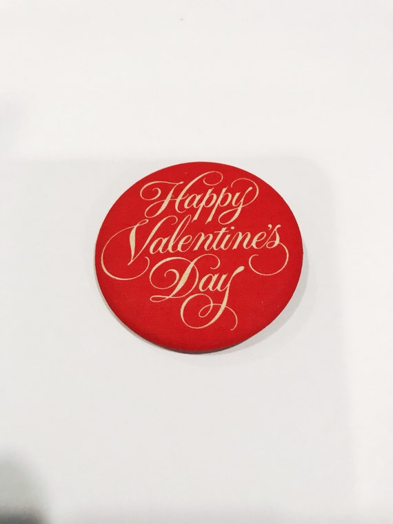 Vintage Hallmark Valentines Button Pin Happy Vale… - image 3