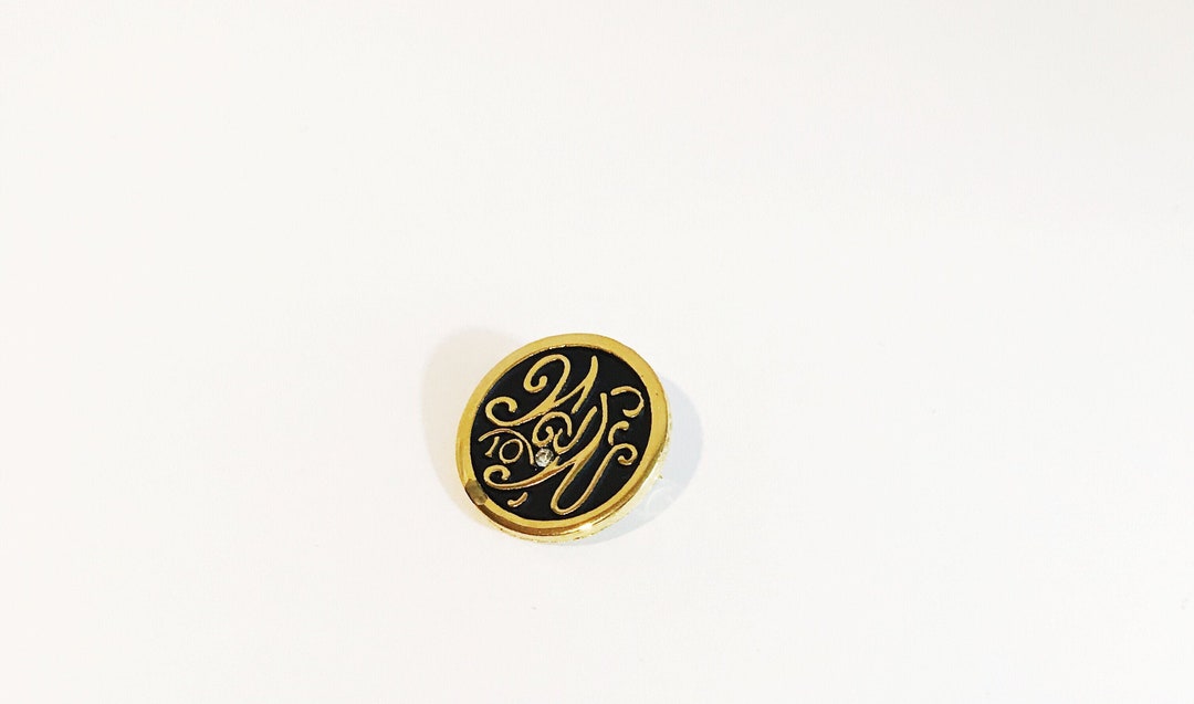 Vintage Weight Watchers Pin Gold Tone Black Enamel Brooch - Etsy