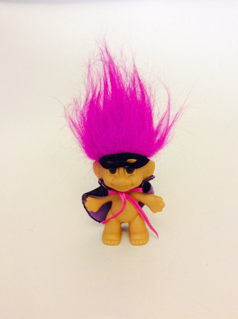 Zorro Troll Doll Mask Man Cape Crusader Purple Hair 3 Etsy