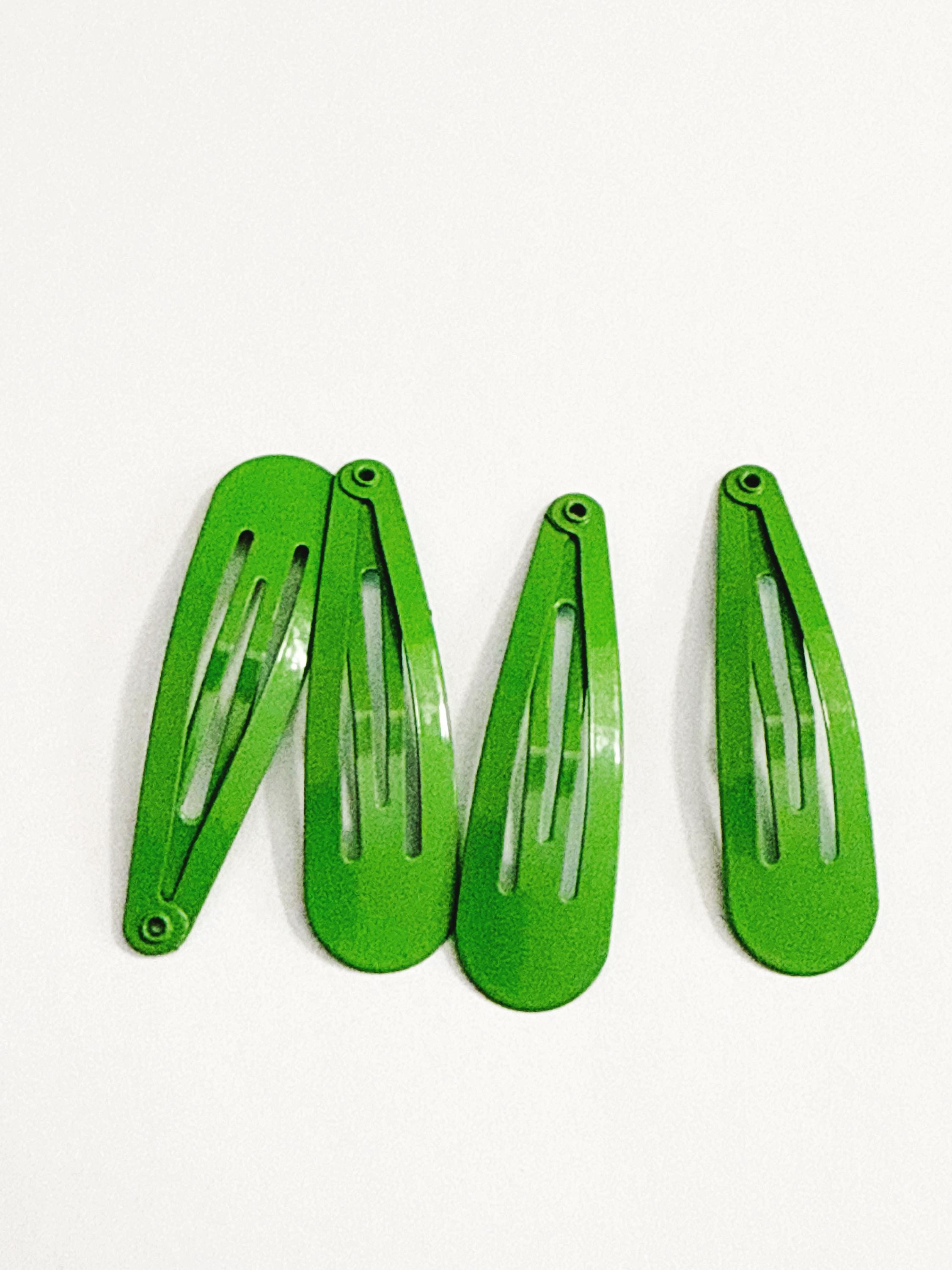 Lime Green Hair Clips: Y2K Vintage Hair Barrettes - Set of 4 - Etsy