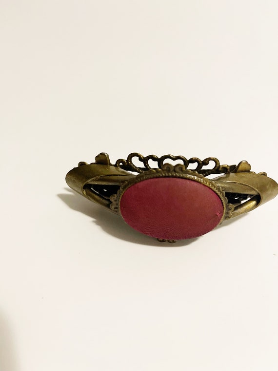 Vintage 1990s Hair Clip Barrette Ornate Metal Hai… - image 10