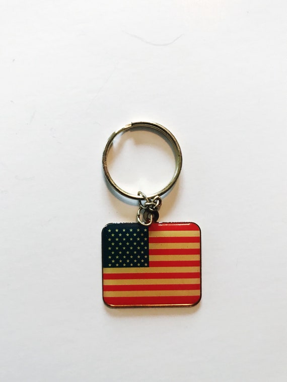 Distressed Chris Craft American Flag Key Chain Distressed Chris Craft American Flag Key Chain