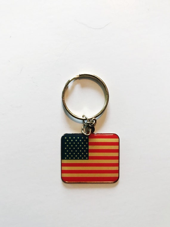 Distressed Chris Craft American Flag Key Chain Distressed Chris Craft American Flag Key Chain