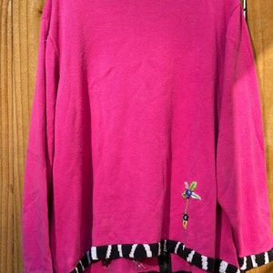 Hot Pink Palm Trees Sweater with Zipper Cardigan Size 2X Plus Size Christmas in July Ugly Christmas Sweater Holiday Sweater Winter Sweater image 7