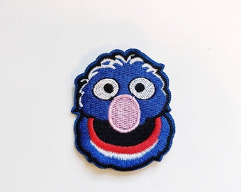 Grover Iron On Patch Inspired Applique Badge Sew On Iron on Patch DIY Crafts Backpack Hat Jacket Patches