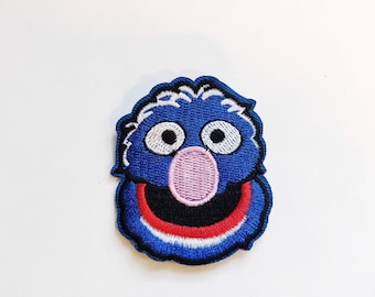 Grover Iron On Patch Inspired Applique Badge Sew On Iron on Patch DIY Crafts Backpack Hat Jacket Patches