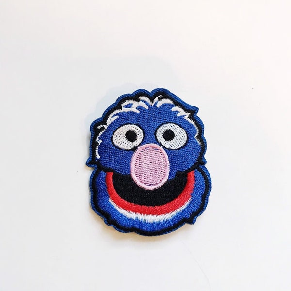 Grover Iron On Patch Inspired Applique Badge Sew On Iron on Patch DIY Crafts Backpack Hat Jacket Patches