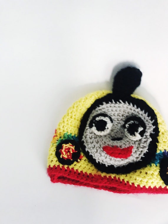 Thomas the Train Baby Crochet Hat Vintage Hand Cr… - image 7